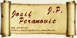 Josif Peranović vizit kartica
